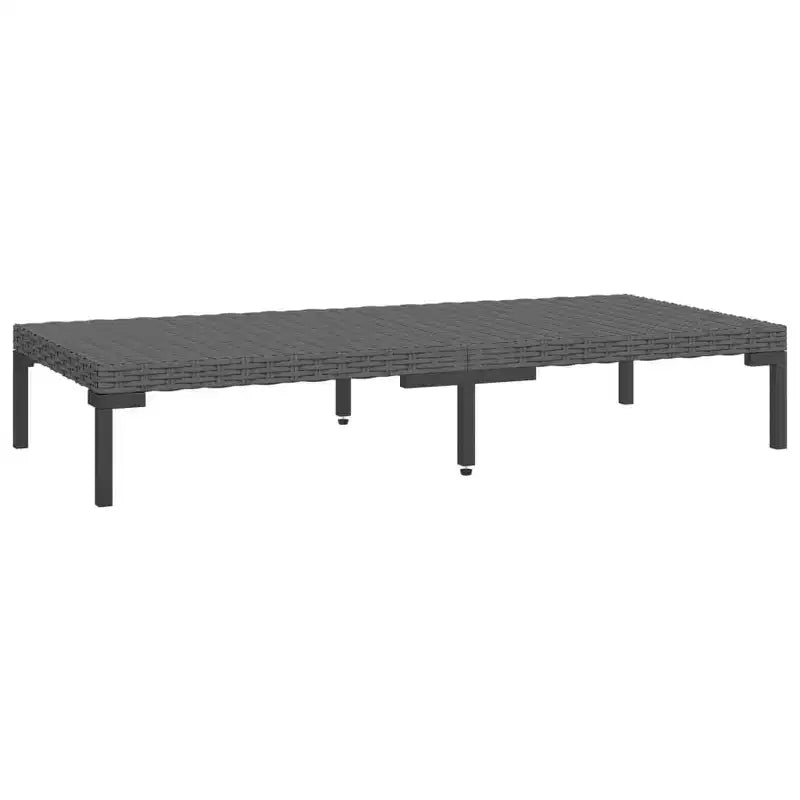 vidaXL Set da Salotto da Esterno a 14 Pezzi Divano Sezionale Grigio Scuro in Poly Rattan con Cuscini per Giardino/Patio/Terrazza