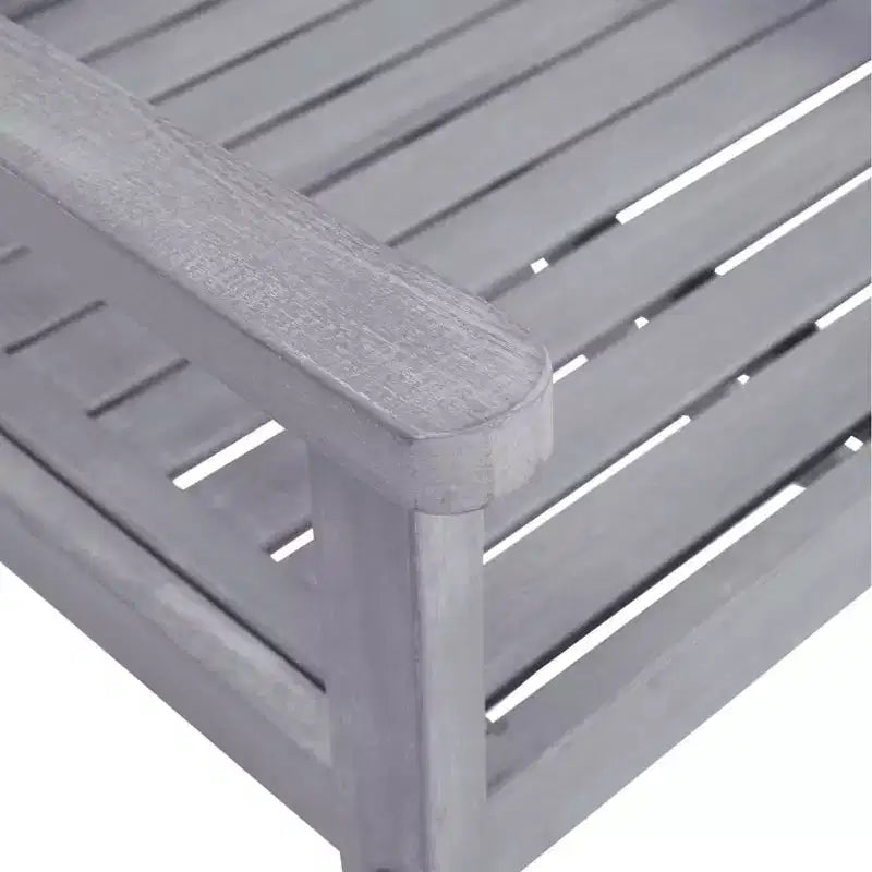 vidaXL Set da Pranzo per Patio Tavolo e Sedie Mobili in Legno Massello di Acacia Grigio