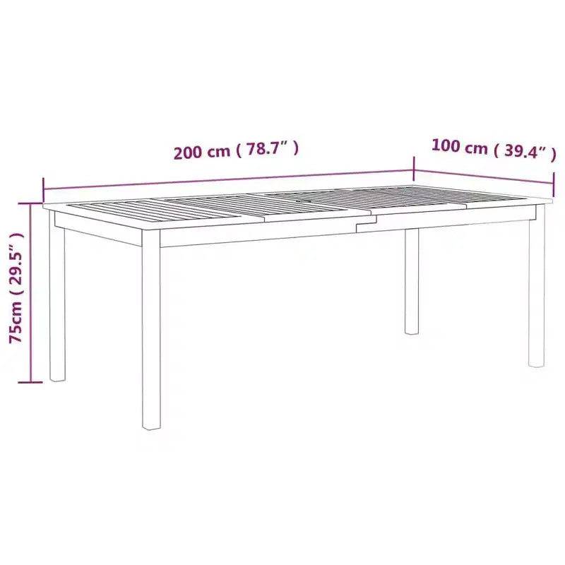 vidaXL Set da Pranzo per Patio Tavolo e Sedie Mobili in Legno Massello di Acacia Grigio