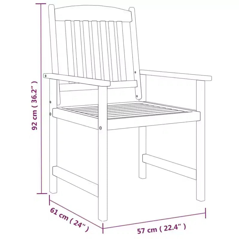 vidaXL Set da Pranzo per Patio Tavolo e Sedie Mobili in Legno Massello di Acacia Grigio