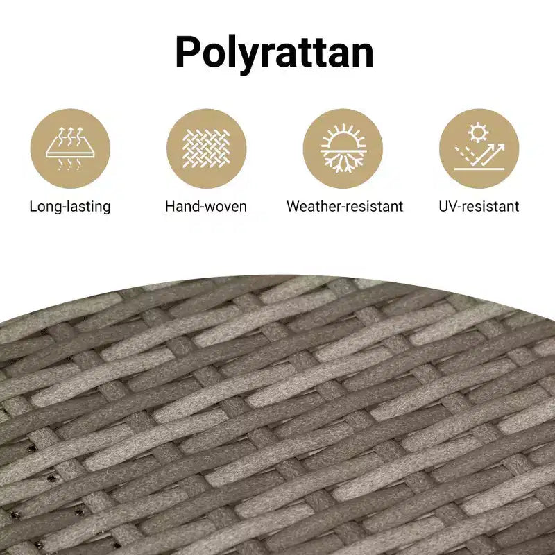 vidaXL Set da Pranzo da Esterno 7 pz con Cuscini in Poly Rattan Grigio