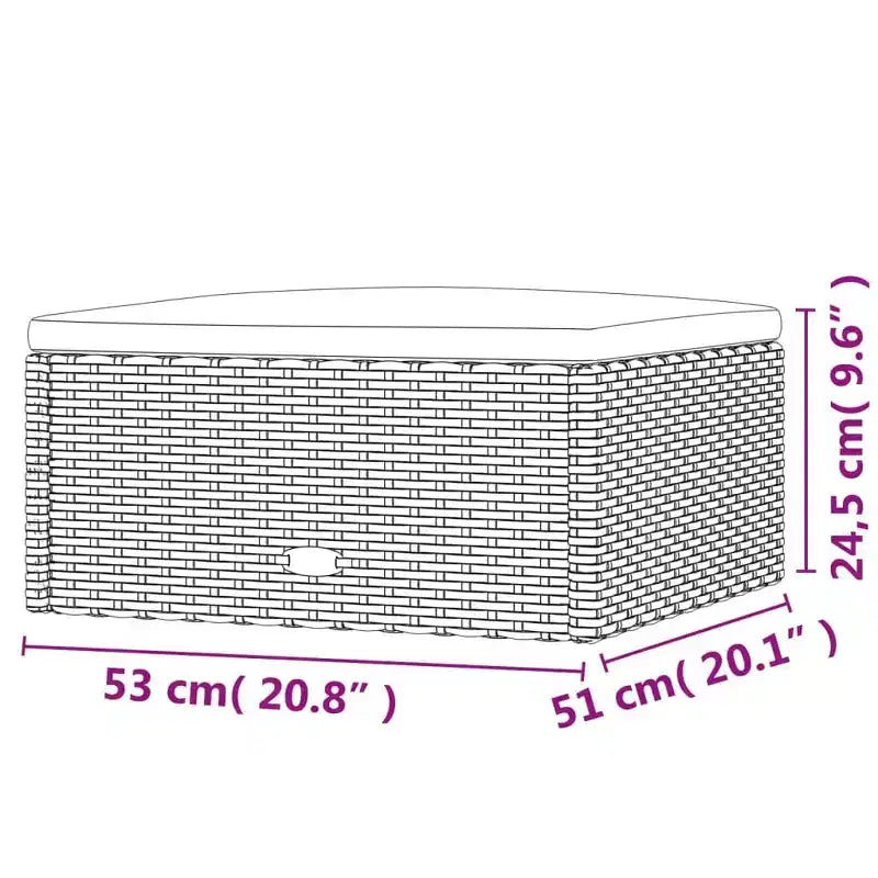 vidaXL - Set di mobili da giardino da 7 pezzi - Divano componibile in polyrattan grigio con cuscini - Sedute modulari per esterni - Sedili regolabili