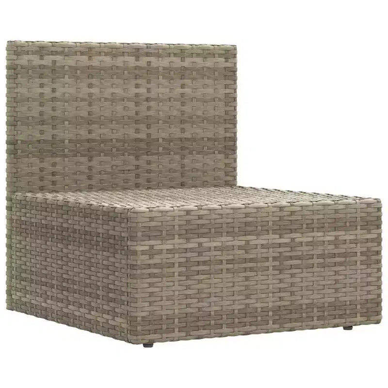 vidaXL - Set di mobili da giardino da 7 pezzi - Divano componibile in polyrattan grigio con cuscini - Sedute modulari per esterni - Sedili regolabili