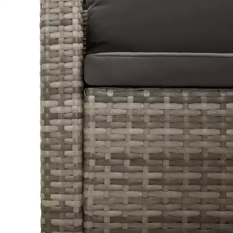 vidaXL Set Mobili da Giardino Set Divani Poltrone con Cuscini Rattan Sintetico Grigio