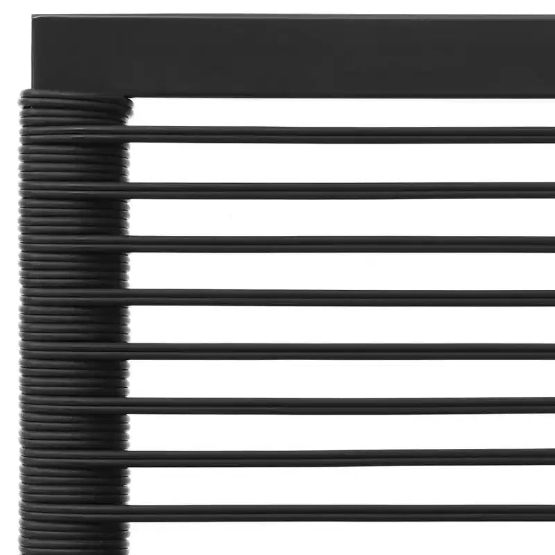 vidaXL Set salotto da esterno per giardino divano nero e grigio in polyrattan