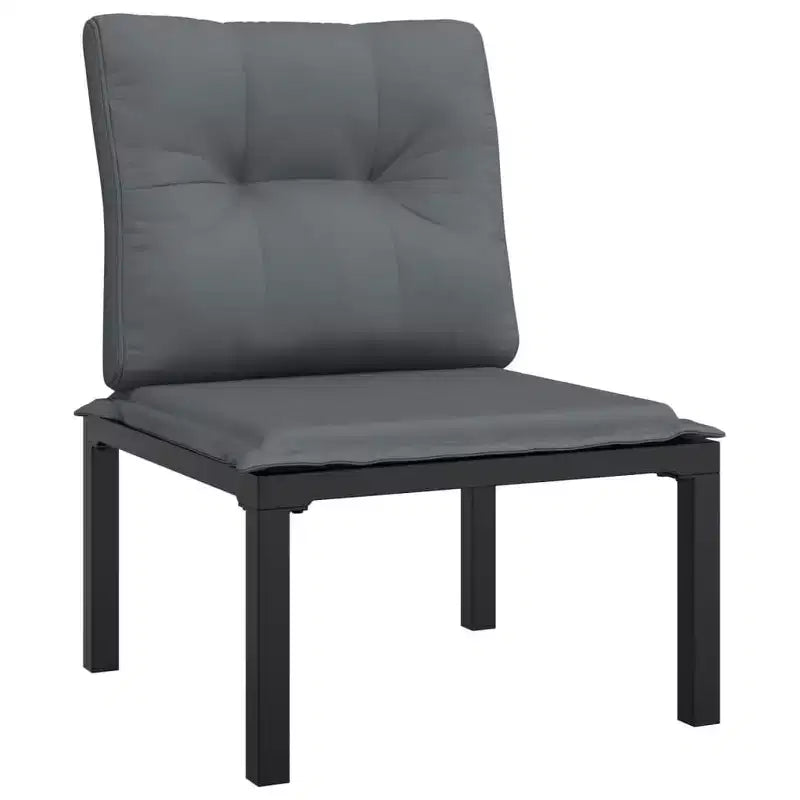 vidaXL Set da Salotto da Giardino Mobili da Esterno in Polirattan Nero e Grigio