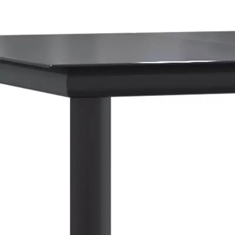 vidaXL Set da pranzo da giardino impilabile standard in polirattan e acciaio nero - Lunghezza tavolo 63