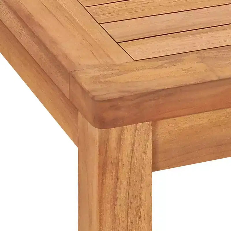 vidaXL Set da pranzo da giardino in legno massello di teak levigato, colore: Naturale