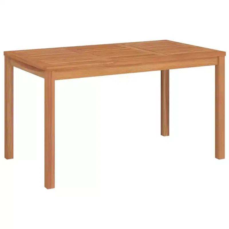 vidaXL Set da pranzo da giardino in legno massello di teak levigato, colore: Naturale