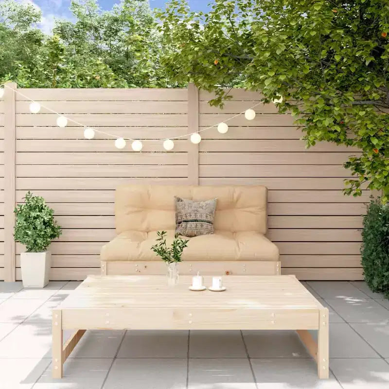 vidaXL Set Lounge da Giardino Legno Naturale Legno Massello di Pino, Compensato Medio