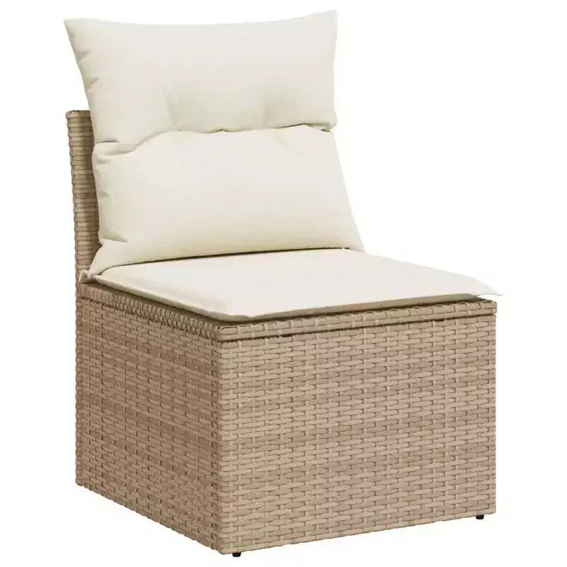 vidaXL Set Divani da Giardino Beige Rattan PE L:250 cm Materiali Resistenti ai Raggi UV