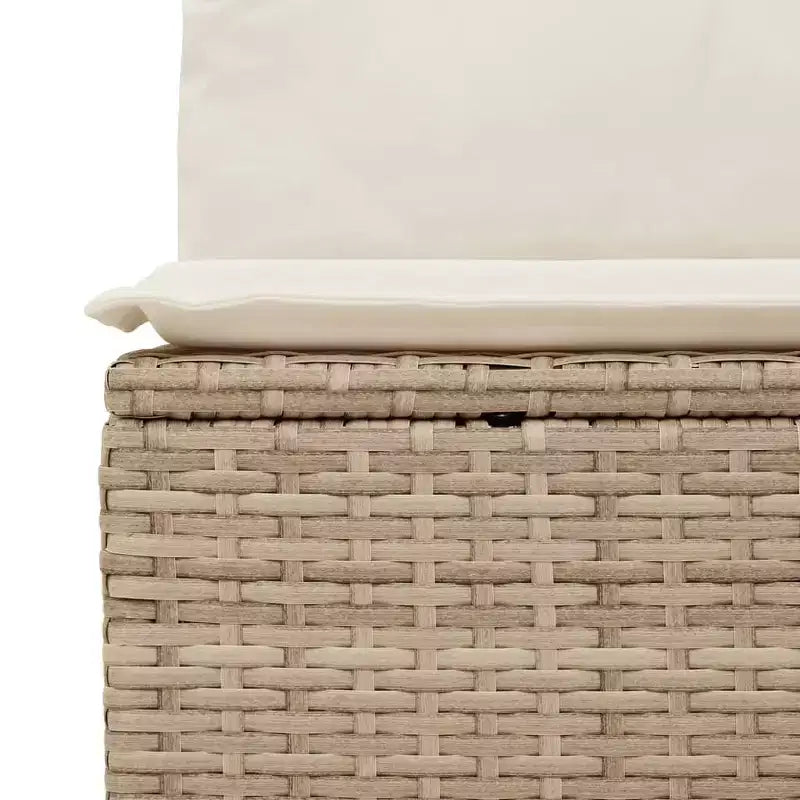 vidaXL Set Divani da Giardino Beige Rattan PE L:250 cm Materiali Resistenti ai Raggi UV