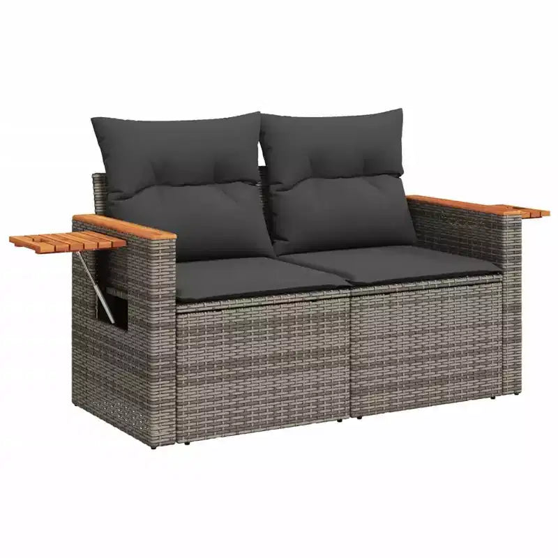 vidaXL Set Divani da Giardino Grigio, Grigio Scuro