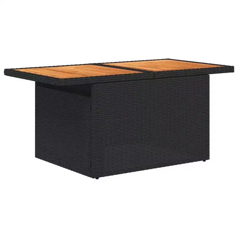 vidaXL Set Divani da Giardino 9 pz con Cuscini in Polyrattan Nero