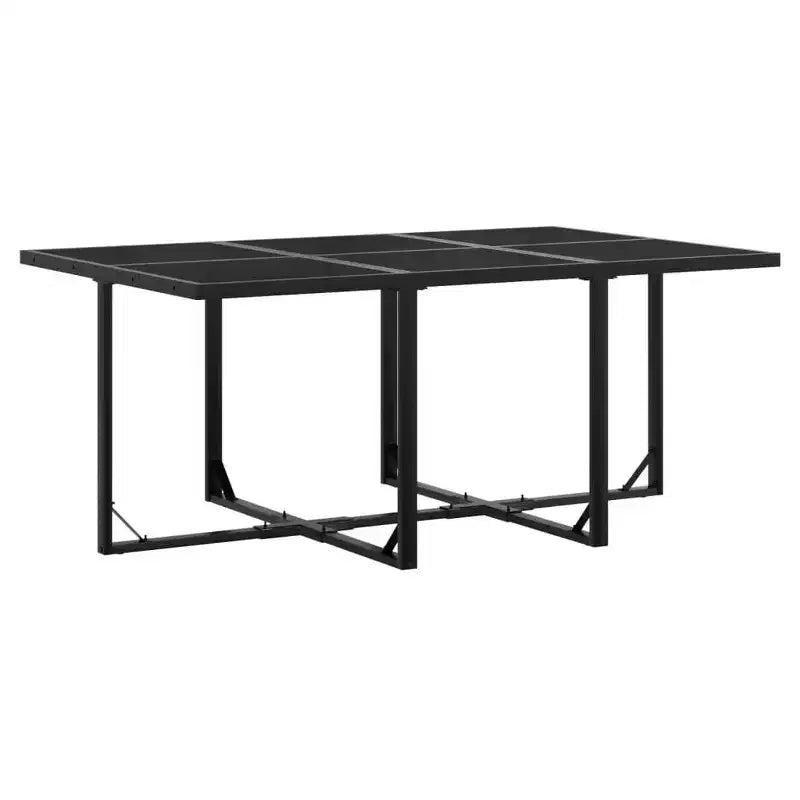 vidaXL Set da pranzo da esterno 11 pz con cuscini, Textilene nero