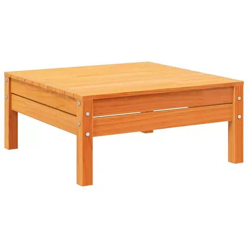 vidaXL Set Divani da Giardino Marrone Cera, Crema in Legno Massello di Pino, Tessuto Oxford