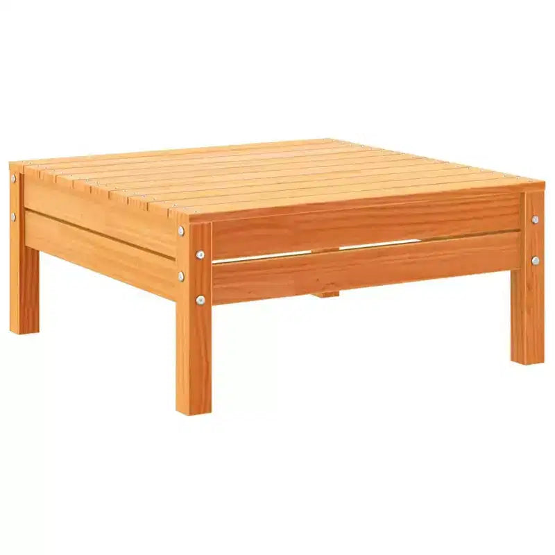 vidaXL Set Divani da Giardino Marrone Cera, Crema in Legno Massello di Pino, Tessuto Oxford