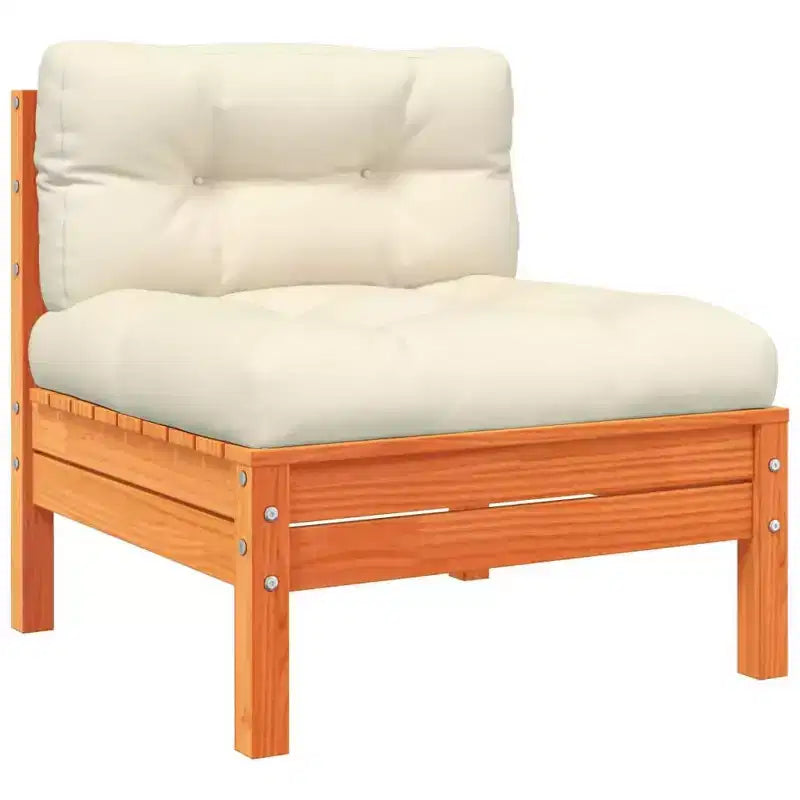 vidaXL Set Divani da Giardino Marrone Cera Legno Massello di Pino Grande Modulare