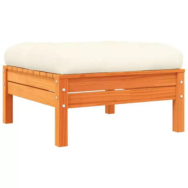 vidaXL Set Divani da Giardino Marrone Cera Legno Massello di Pino Grande Modulare