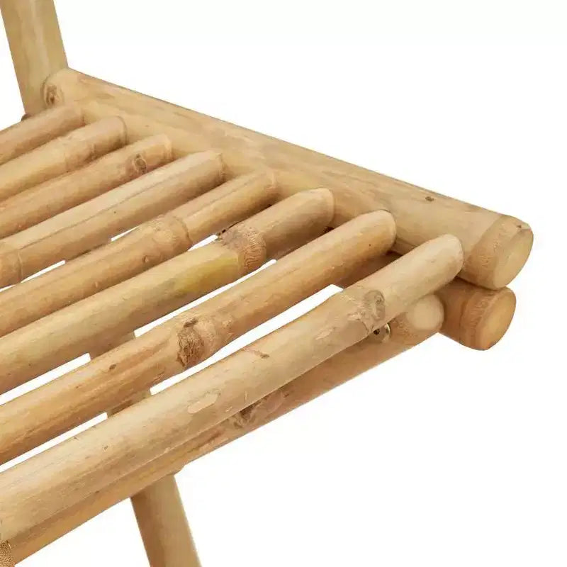 vidaXL Set Bar da Esterno in Bambù Naturale Medio Pieghevole