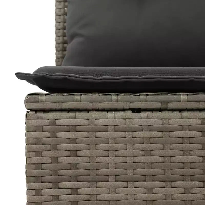 vidaXL Set divani da giardino grigio Rattan PE Materiali resistenti ai raggi UV