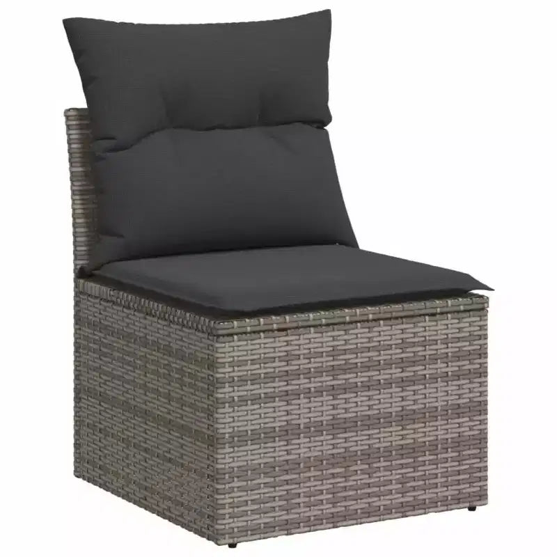 vidaXL Set divani da giardino grigio Rattan PE Materiali resistenti ai raggi UV