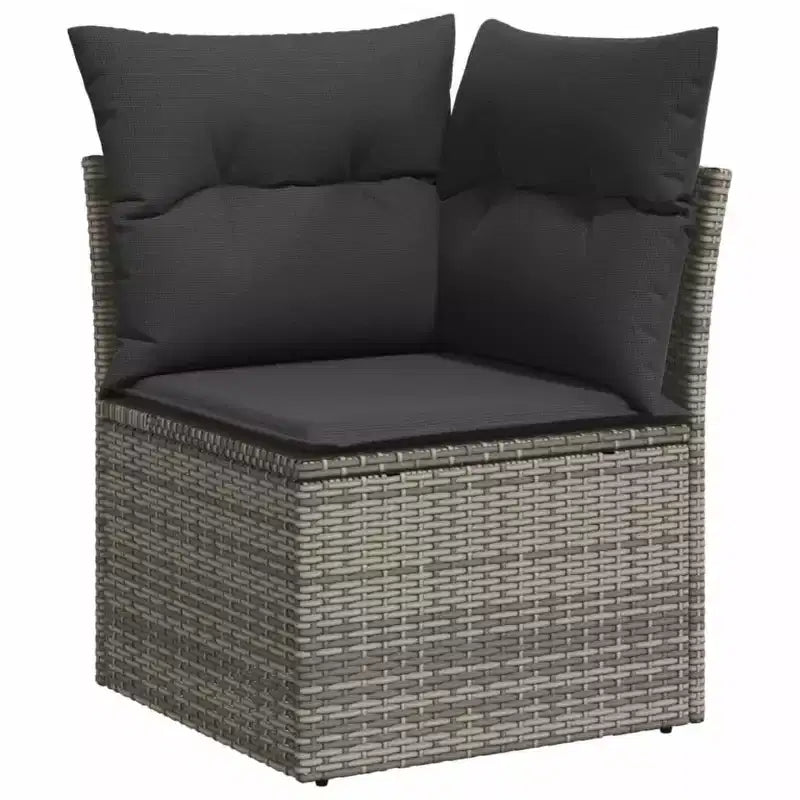 vidaXL Set divani da giardino grigio Rattan PE Materiali resistenti ai raggi UV