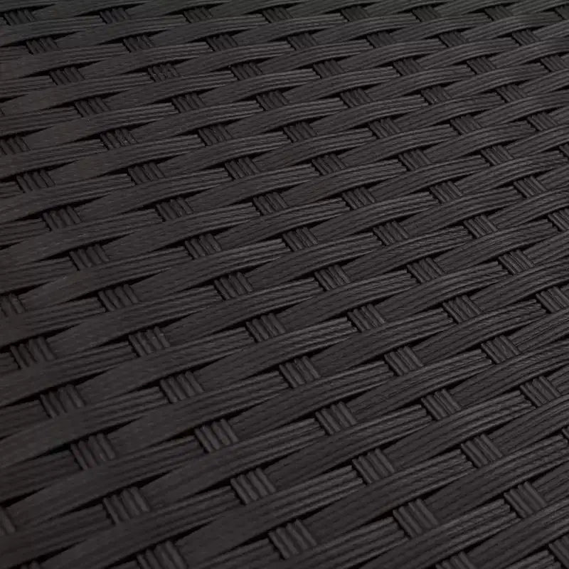 vidaXL Set Divani da Giardino 7 Pezzi con Cuscini in Polyrattan Nero