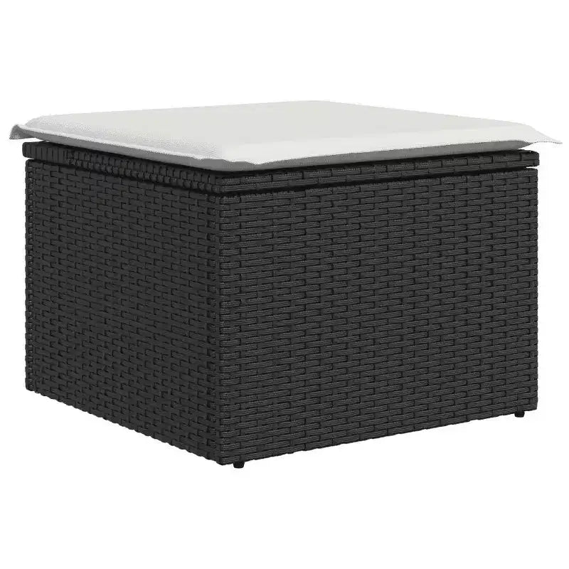 vidaXL Set Divani da Giardino Nero, Bianco Crema