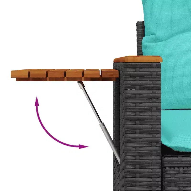 vidaXL Set Divani da Giardino 10 pz con Cuscini - Nero