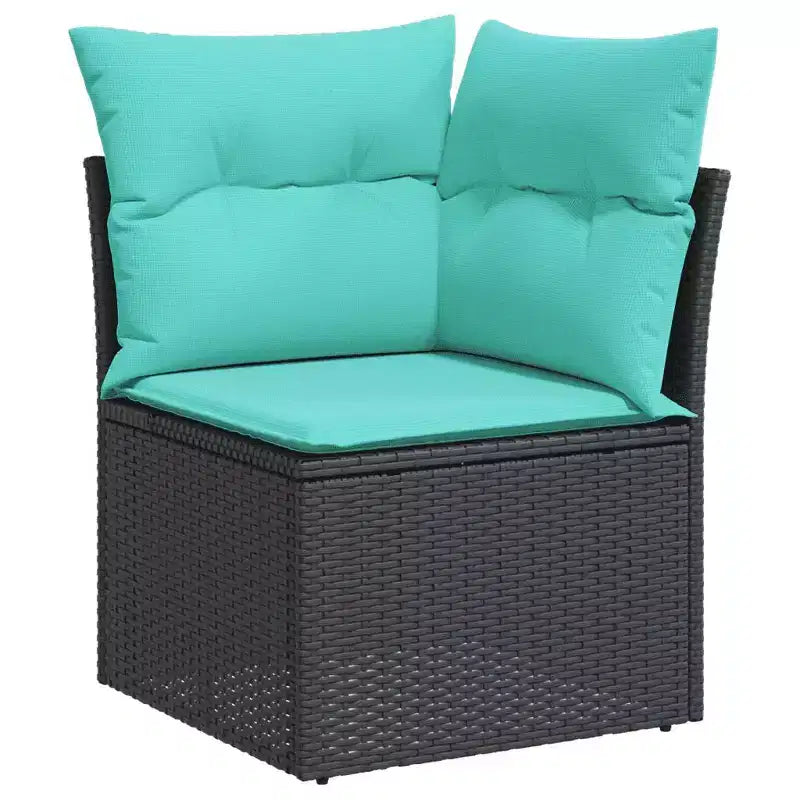 vidaXL Set Divani da Giardino 10 pz con Cuscini - Nero
