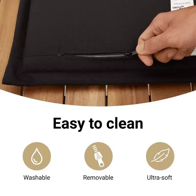 vidaXL Set da pranzo da giardino con cuscini - 2 pezzi, in polyrattan nero, tavolo da esterno e panca reclinabile