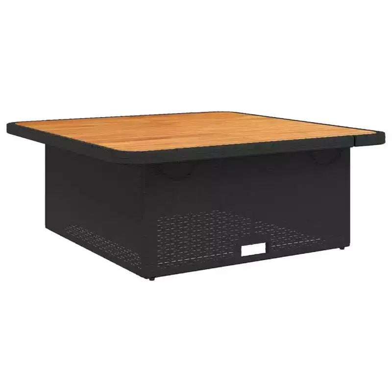 vidaXL Set da pranzo da giardino con cuscini - 2 pezzi, in polyrattan nero, tavolo da esterno e panca reclinabile