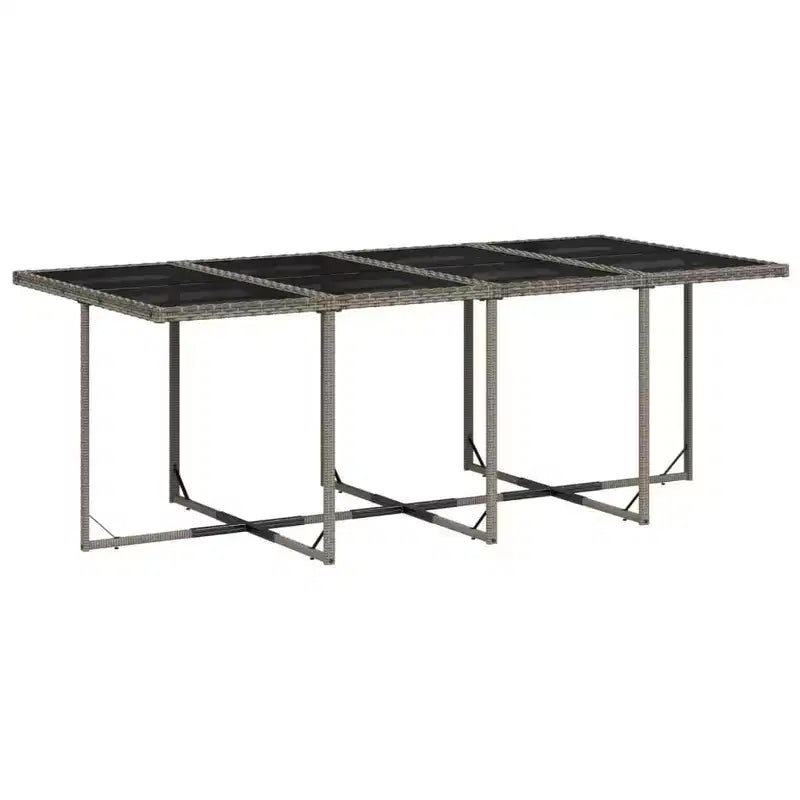 vidaXL Set da pranzo da esterni 12 pz grigio e nero