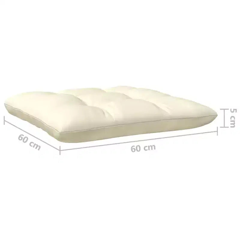 vidaXL Set Lounge da Esterno 4 pz in Massello di Pino con Cuscini Crema - Marrone e Crema