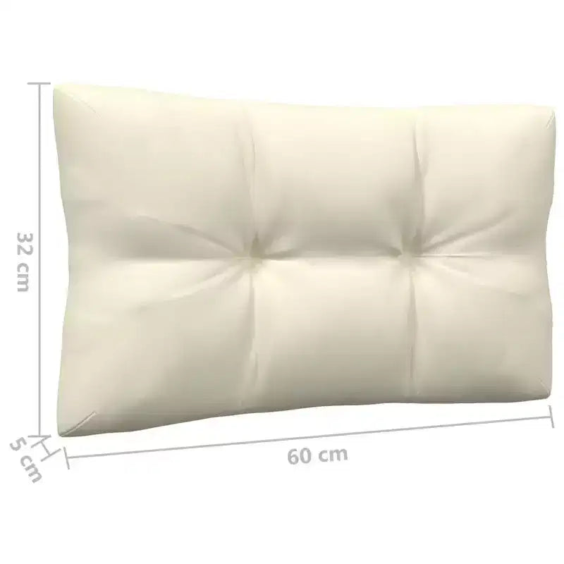 vidaXL Set Lounge da Esterno 4 pz in Massello di Pino con Cuscini Crema - Marrone e Crema