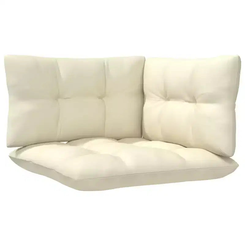 vidaXL Set Lounge da Esterno 4 pz in Massello di Pino con Cuscini Crema - Marrone e Crema