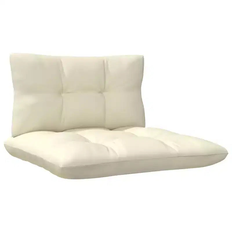 vidaXL Set Lounge da Esterno 4 pz in Massello di Pino con Cuscini Crema - Marrone e Crema