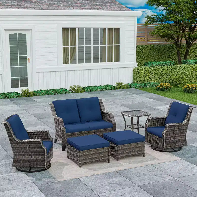 UPTIOT 6-Piece Outdoor Patio Conversation Set