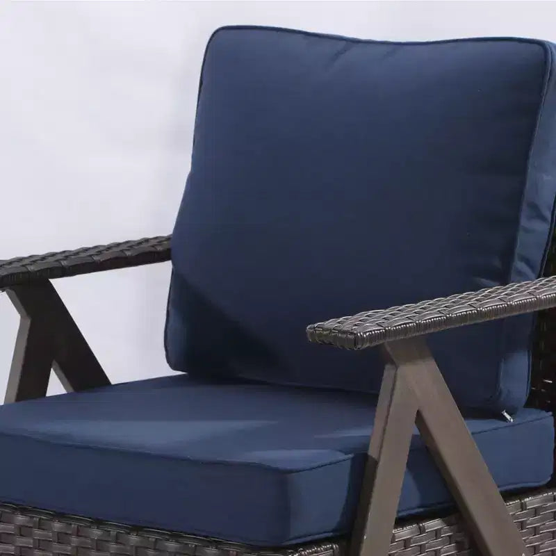 Set da Esterno UPTIOT a 7 Pezzi: Divano a 3 Posti, 2 Poltrone Girevoli a Dondolo, 2 Sedie Singole e 2 Pouf per il Comfort del Patio