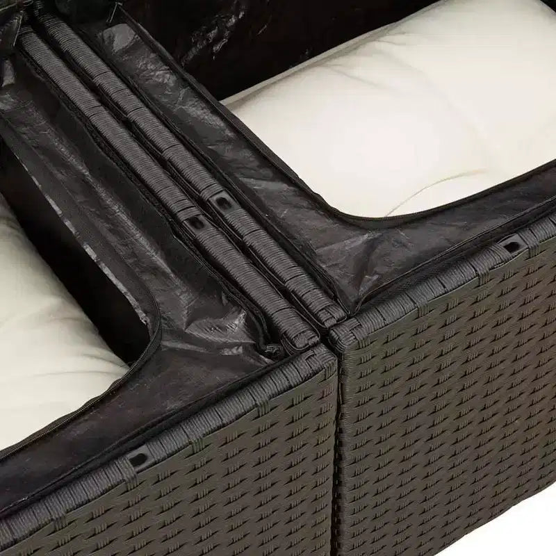 vidaXL Salotto da Giardino con Cuscini 7 pz in Polyrattan