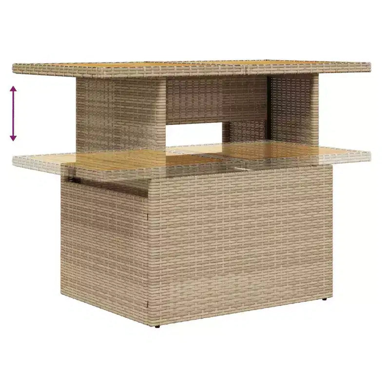 vidaXL Set Divano da Giardino a 4 Pezzi con Cuscini in Polyrattan e Acacia
