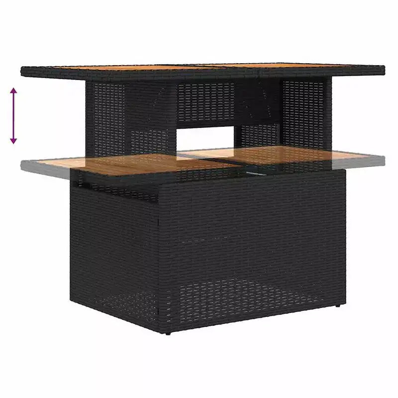 vidaXL Set Divano da Giardino a 4 Pezzi con Cuscini in Polyrattan e Acacia