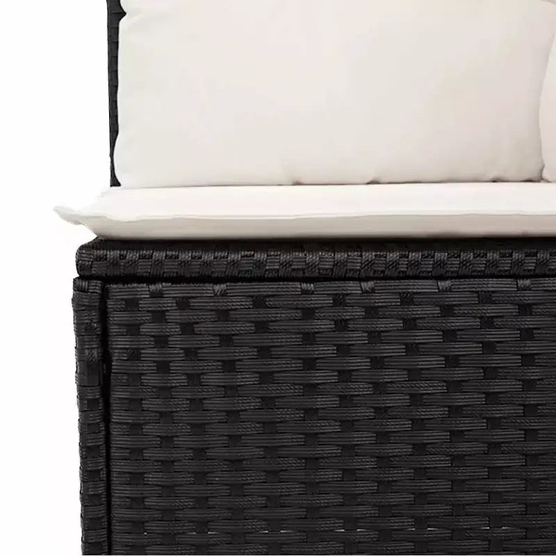 vidaXL Set Divano da Giardino a 4 Pezzi con Cuscini in Polyrattan e Acacia