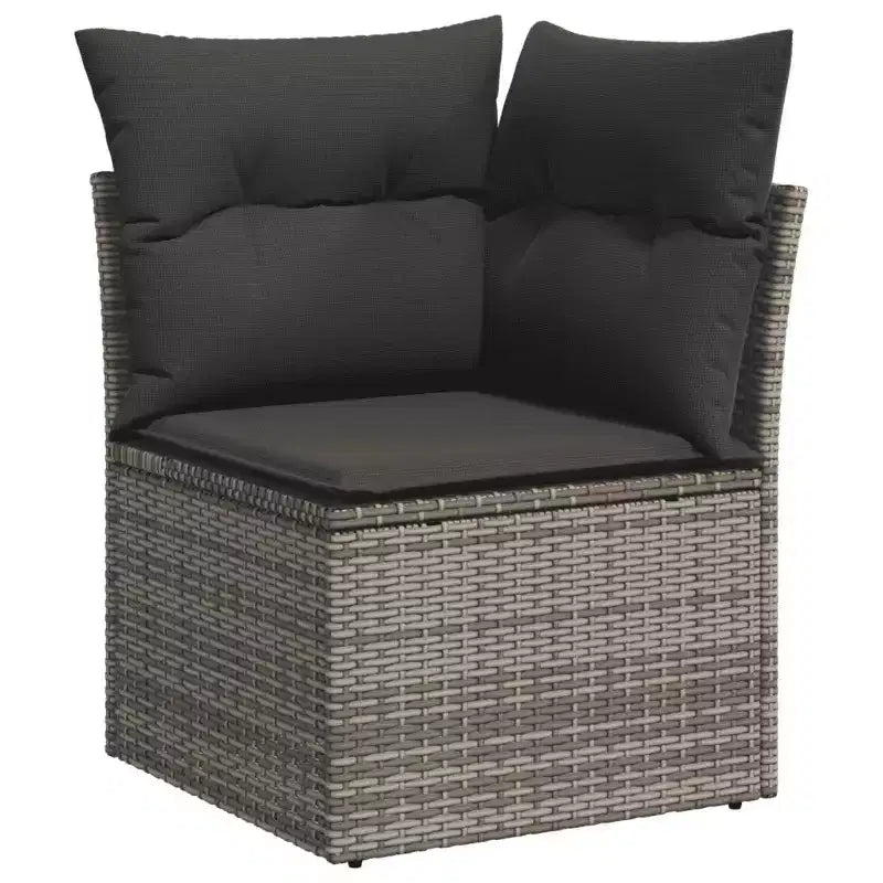 vidaXL Set Divano da Giardino a 4 Pezzi con Cuscini in Polyrattan e Acacia