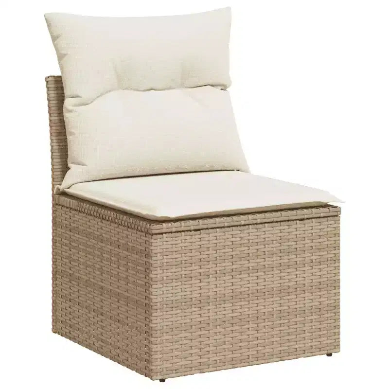 vidaXL Set Divano da Giardino a 4 Pezzi con Cuscini in Polyrattan e Acacia