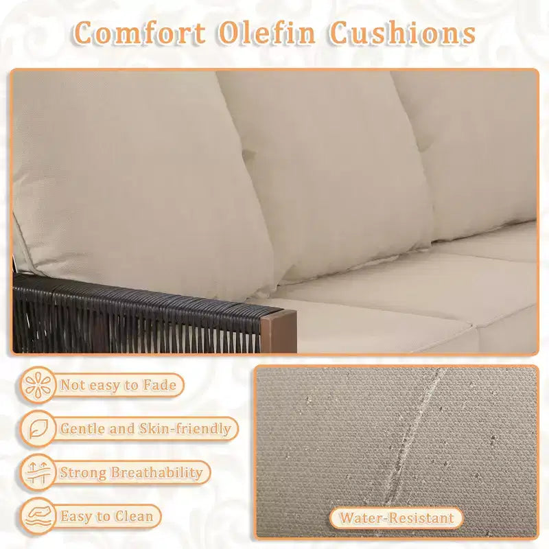 Set da Esterno UPTIOT con Legno di Tsuga di Alta Qualità e Comfort Resistente all'Acqua