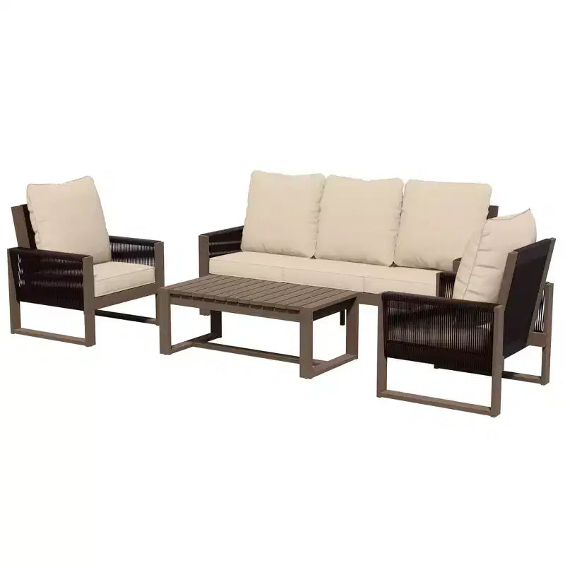 Set da Esterno UPTIOT con Legno di Tsuga di Alta Qualità e Comfort Resistente all'Acqua
