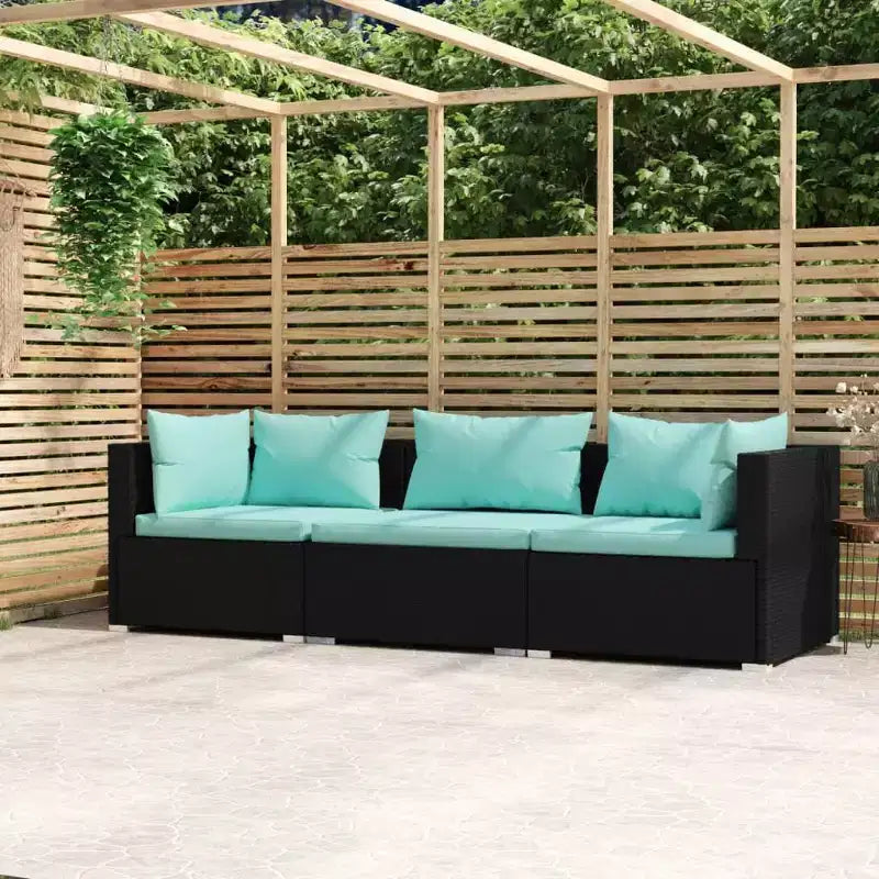 vidaXL Salotto da Giardino in PE Rattan Modulare Medio