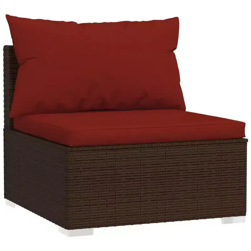 vidaXL Salotto da Giardino in PE Rattan Modulare Medio